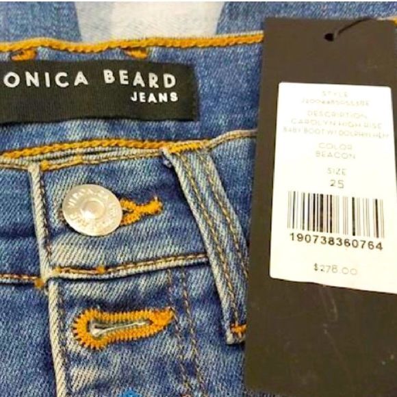 NEW Veronica Beard Carolyn High-Rise Baby Boot Cut Ankle Jeans — SZ 25 / US 0 - Picture 6 of 11